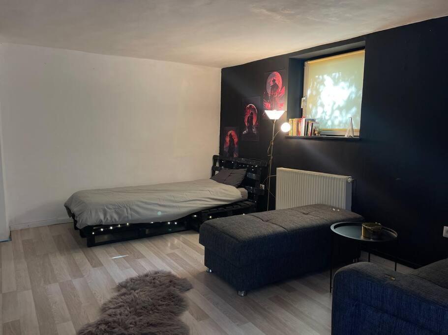 Pallet Bed With Lights Small Studio Cluj-Napoca Luaran gambar